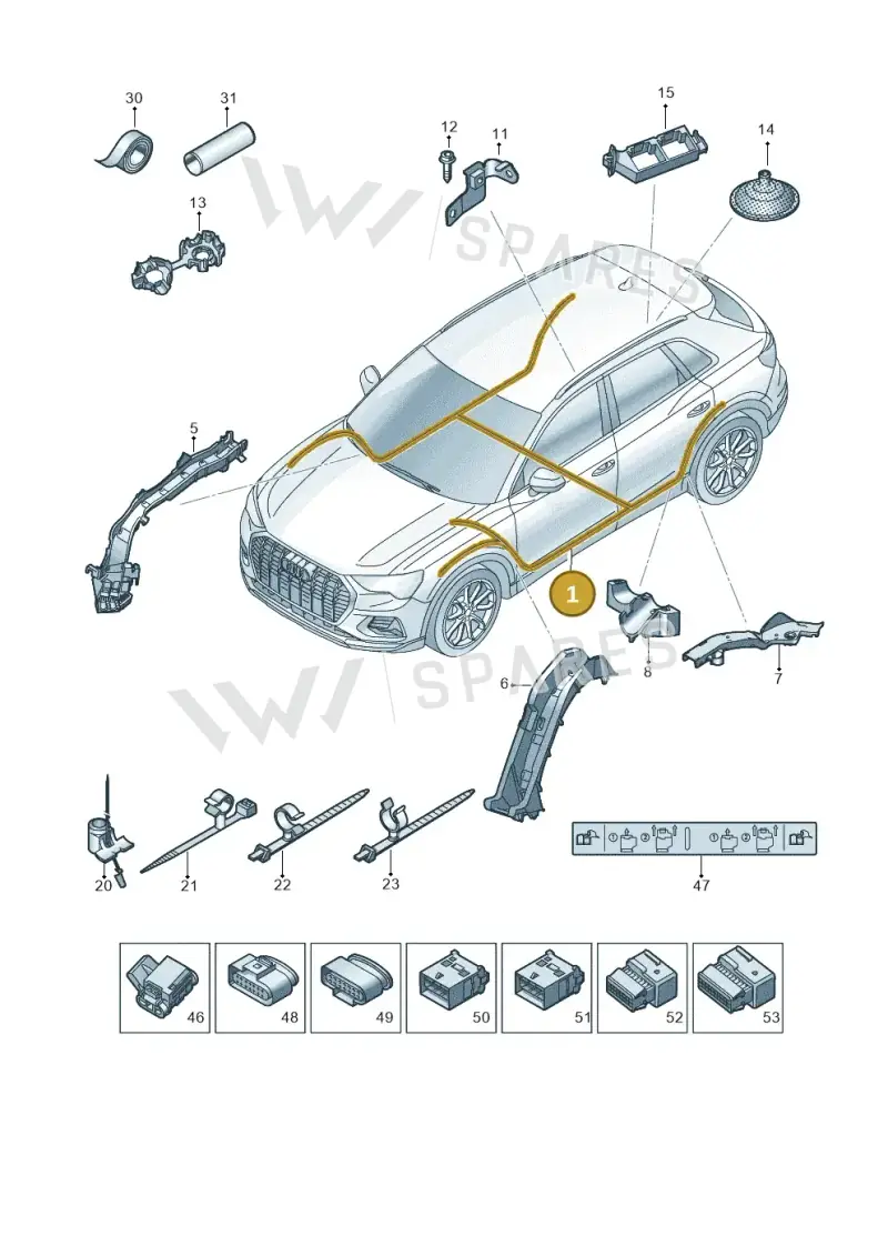 1EA971230B — Audi Q4 Sportback (2021-2022) diagram 89a971950, position 1