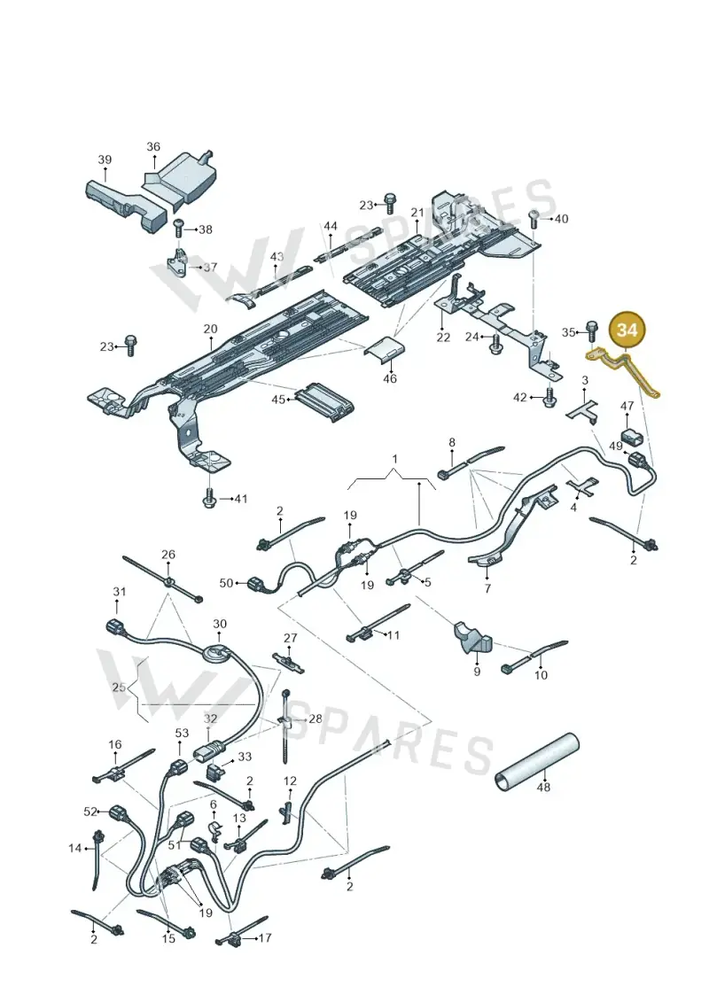 1EA971458P — Audi Q4 Sportback (2021-2022) diagram 89a970200, position 34