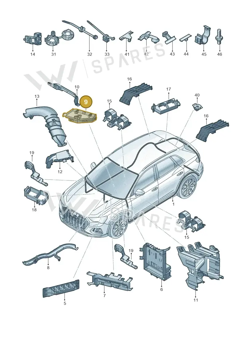 1EA971615S — Audi Q4 Sportback (2021-2022) diagram 89a971800, position 9