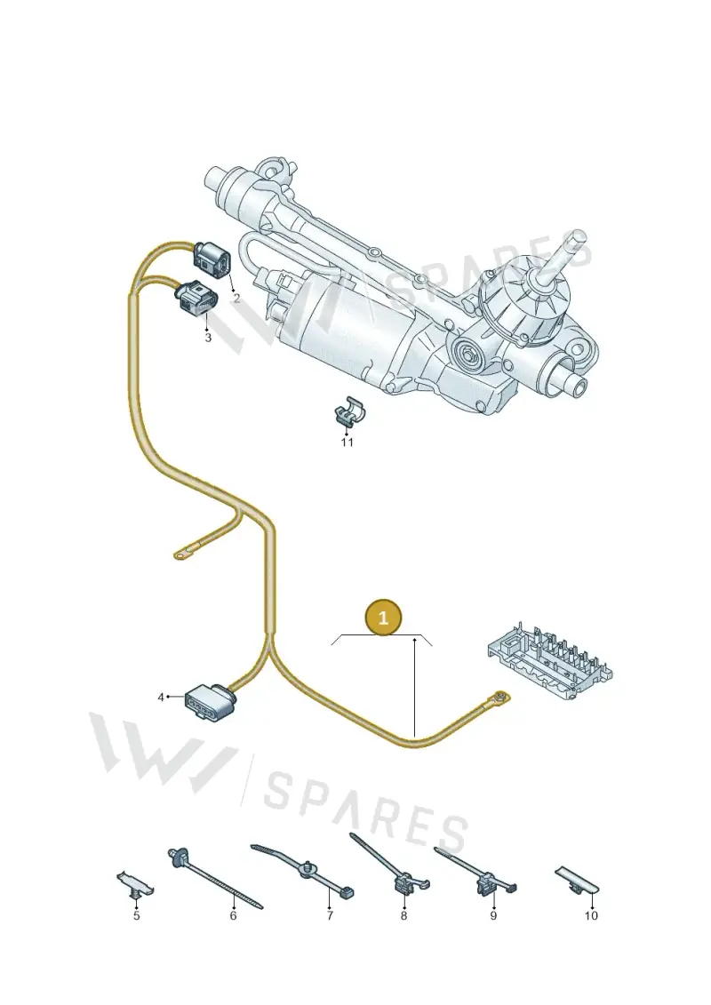 1EB971111F — Audi Q5 e-tron (2021-) diagram 10a971010, position 1