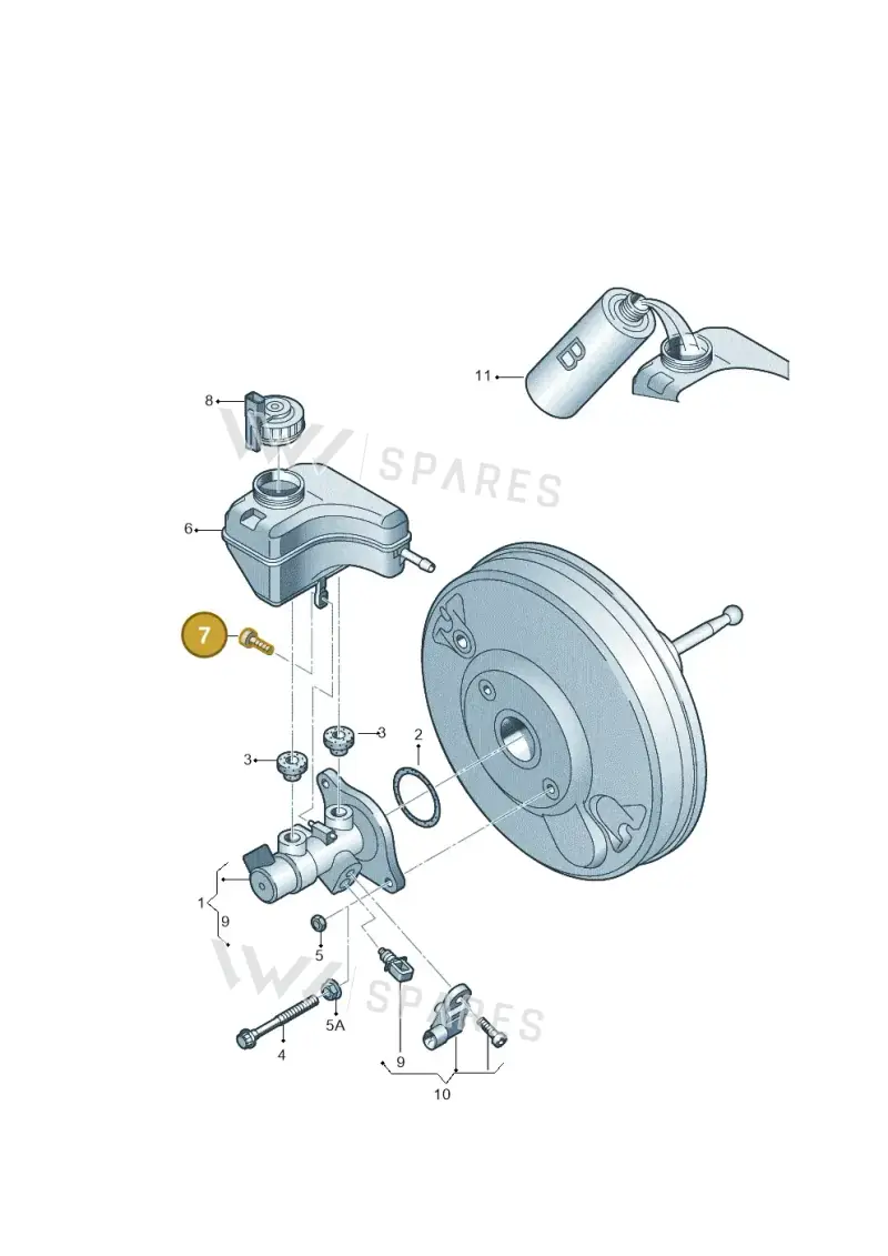 1H0611037 — Audi A1 Sportback (2014-2018) diagram 460611100, position 7