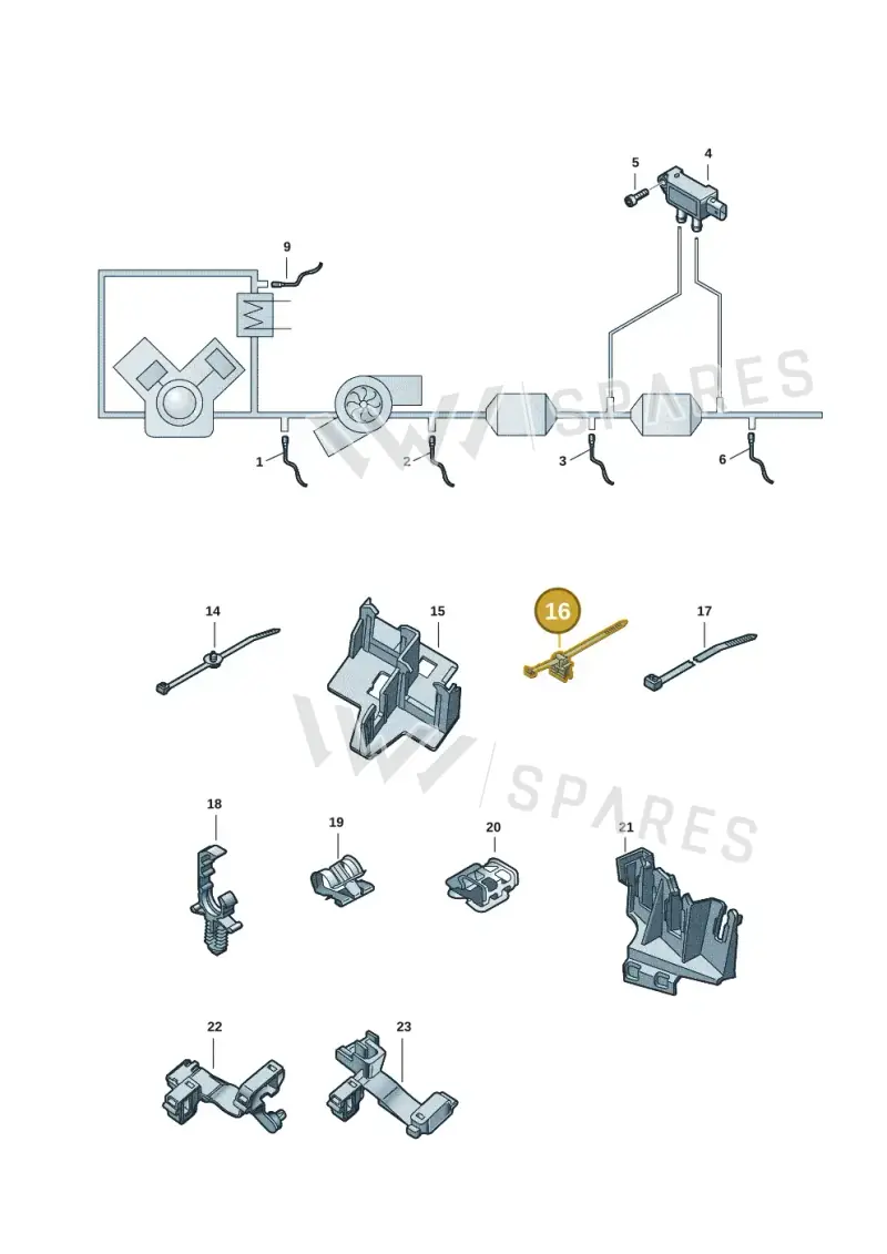 1H0971842D — Audi A6 2.0 (2018-) diagram 435906003, position 16