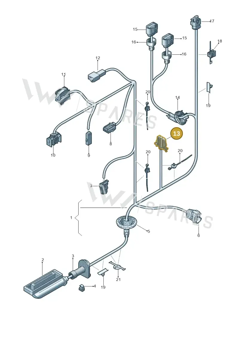 1H0972702A — Audi A3 Cabrio (2016-2020) diagram 745972330, position 13
