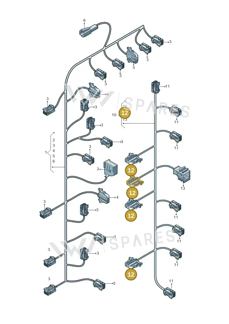 1H0972702A — Audi A8L (2017-2022) diagram 838972600, position 12