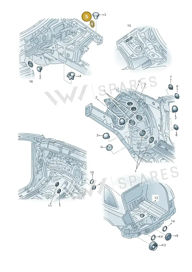 1H4971908A — Audi Q5 qu. 2.0 TDI (2012-2017) diagram 647803350, position 5