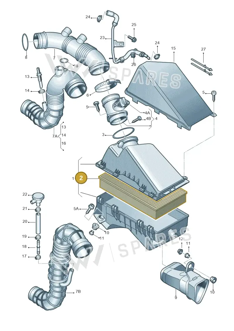 1J0129620 — Audi TT Coupe/Roadster (2002-2006) diagram 229129150, position 2