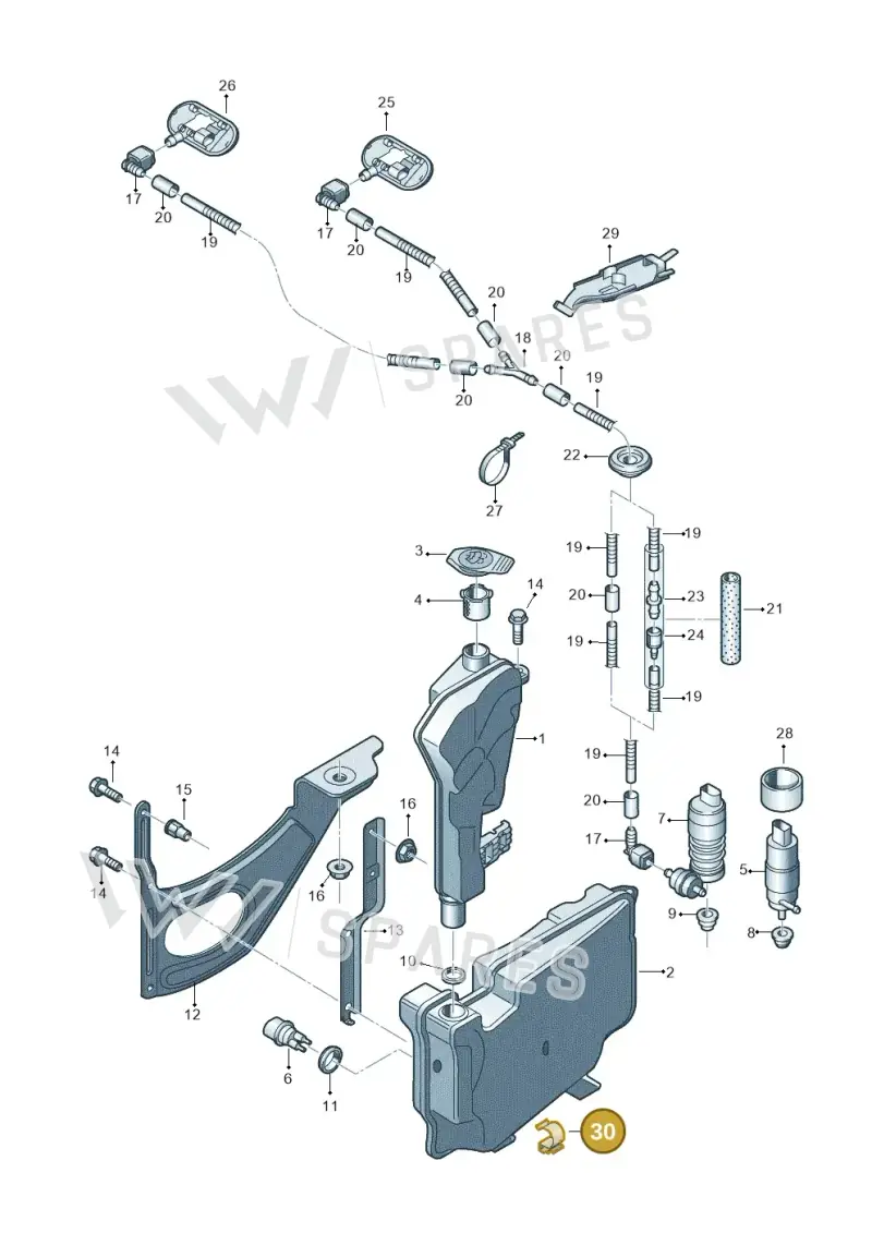 1J0133396 — Audi A3 Sportback (2016-2020) diagram 745955150, position 30