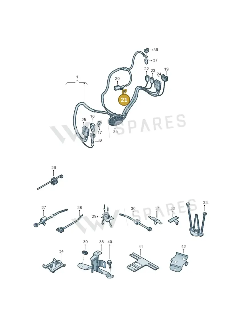1J0937510A — Audi RS Q8 Quattro (2019-) diagram 595972040, position 21