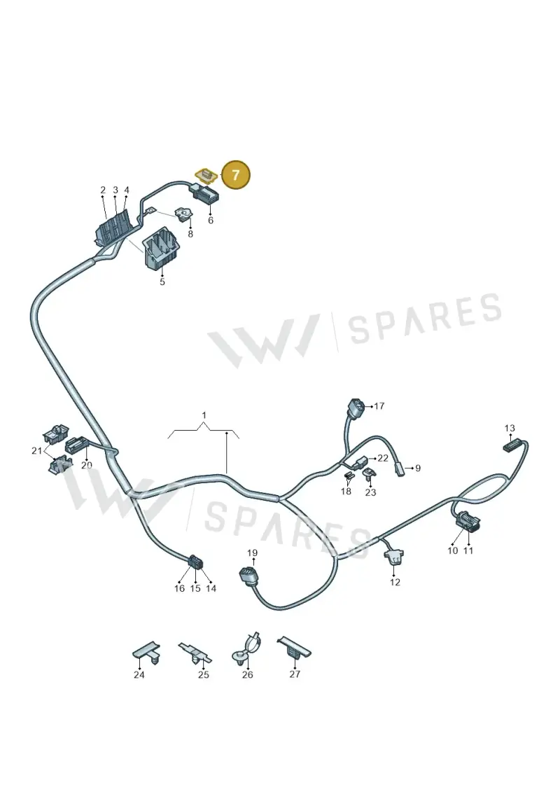 1J0937510A — Audi Q4 Sportback (2021-2022) diagram 89a972499, position 7