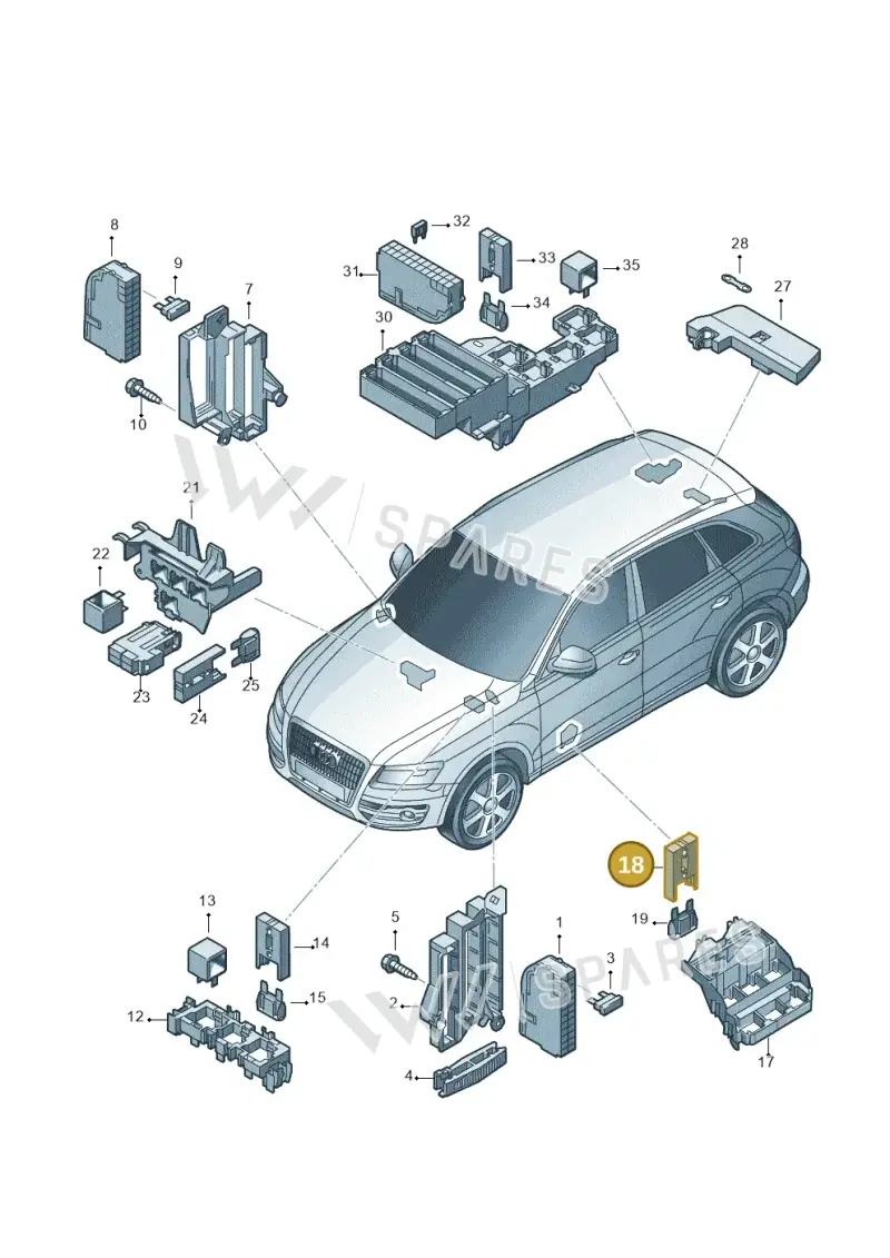 1J0937530 — Audi Q5 qu. 2.0 TDI (2012-2017) diagram 751937000, position 18