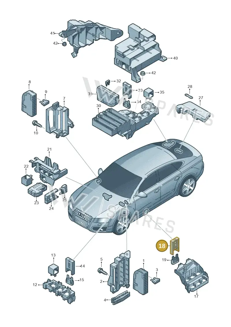1J0937530 — Audi A7 Sportback (2014-2018) diagram 711937000, position 18