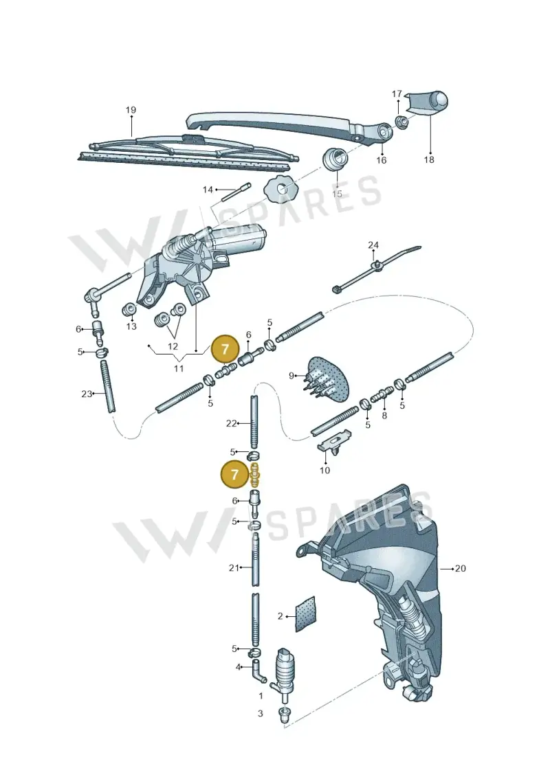1J0955875B — Audi A6 2.7 TDI (2008-2011) diagram 448955500, position 7