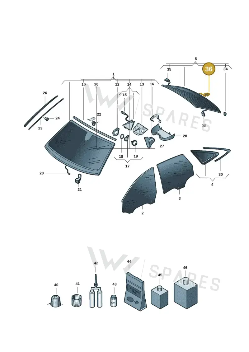 1J0971972 — Audi A5 Limo 2.0 (2024-) diagram 8wh845000, position 36