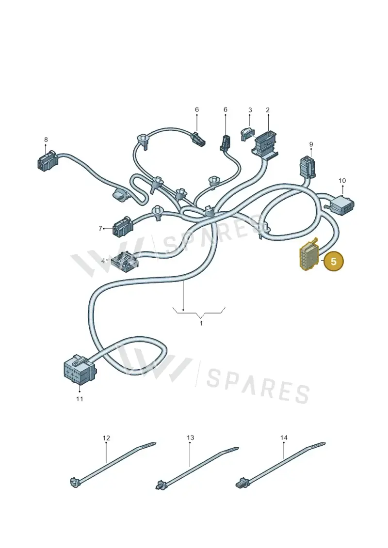 1J0972725 — Audi RSQ3 Sportback (2019-2024) diagram 597882000, position 5