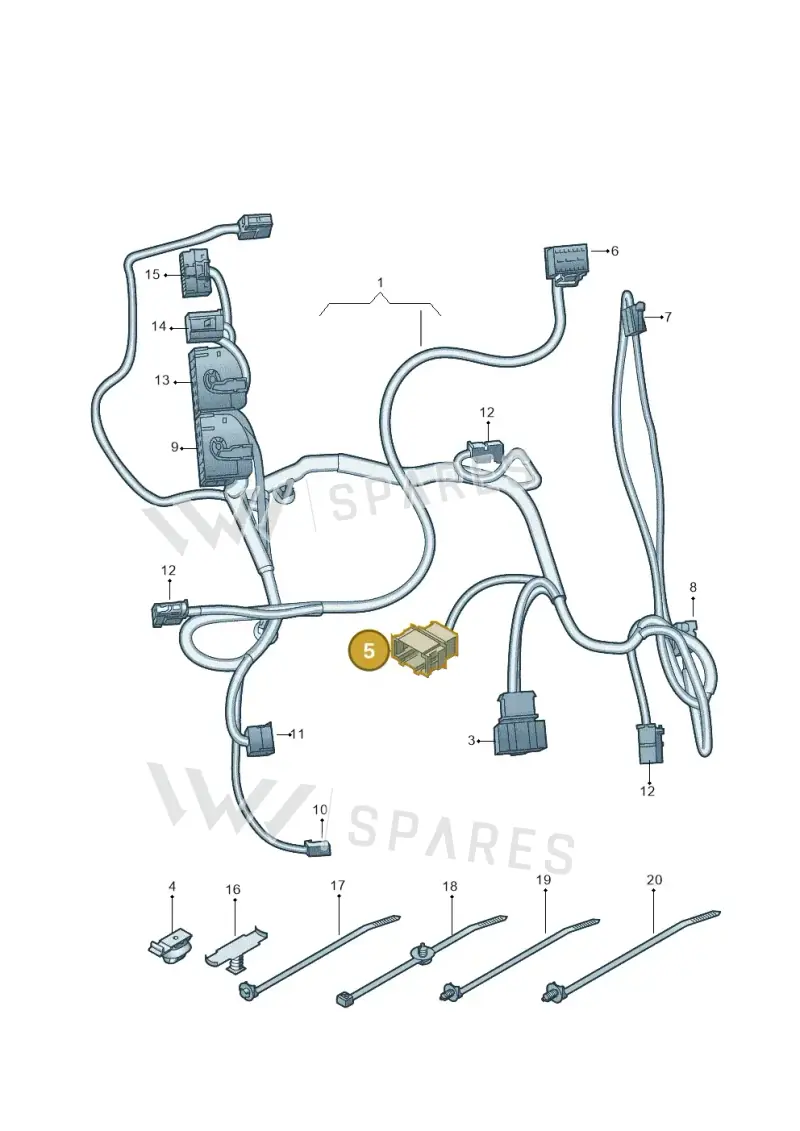 1J0972734 — Audi RS6 Avant (2019-) diagram 435882100, position 5