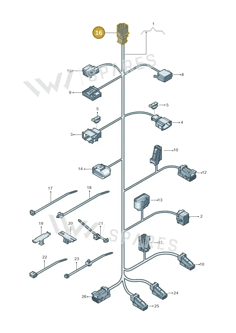 1J0972926 — Audi A4 2.0 (2015-2019) diagram 849972120, position 16