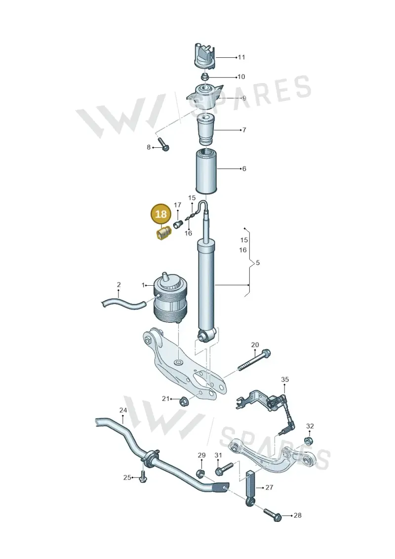 1J0973802 — Audi Q6 e-tron (2023-) diagram 896511150, position 18