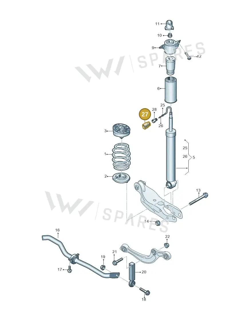 1J0973802 — Audi A5 Limo 2.0 (2024-) diagram 849511040, position 27