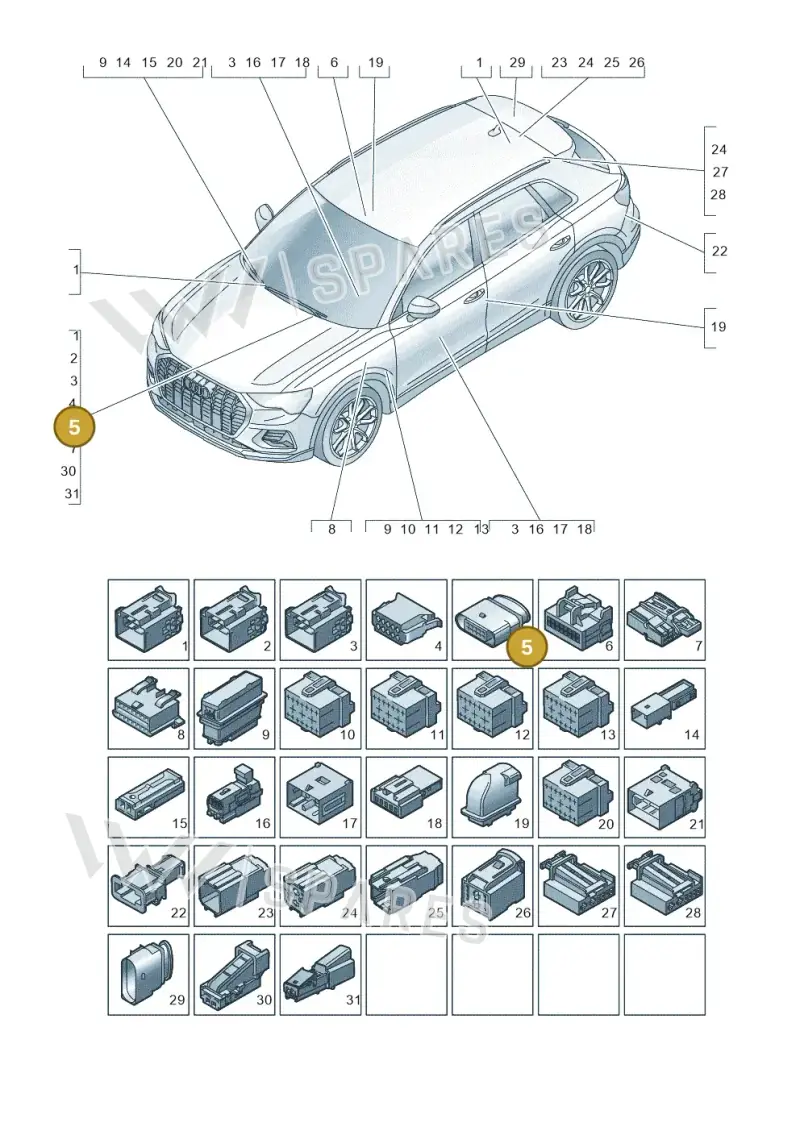 1J0973835 — Audi Q4 Sportback (2021-2022) diagram 89a971820, position 5