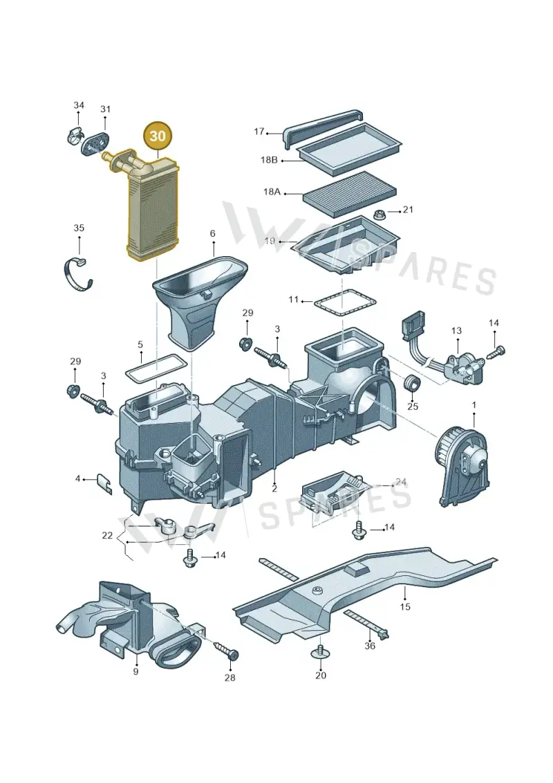 1J1819031B — Audi TT Coupe/Roadster (2002-2006) diagram 194819200, position 30