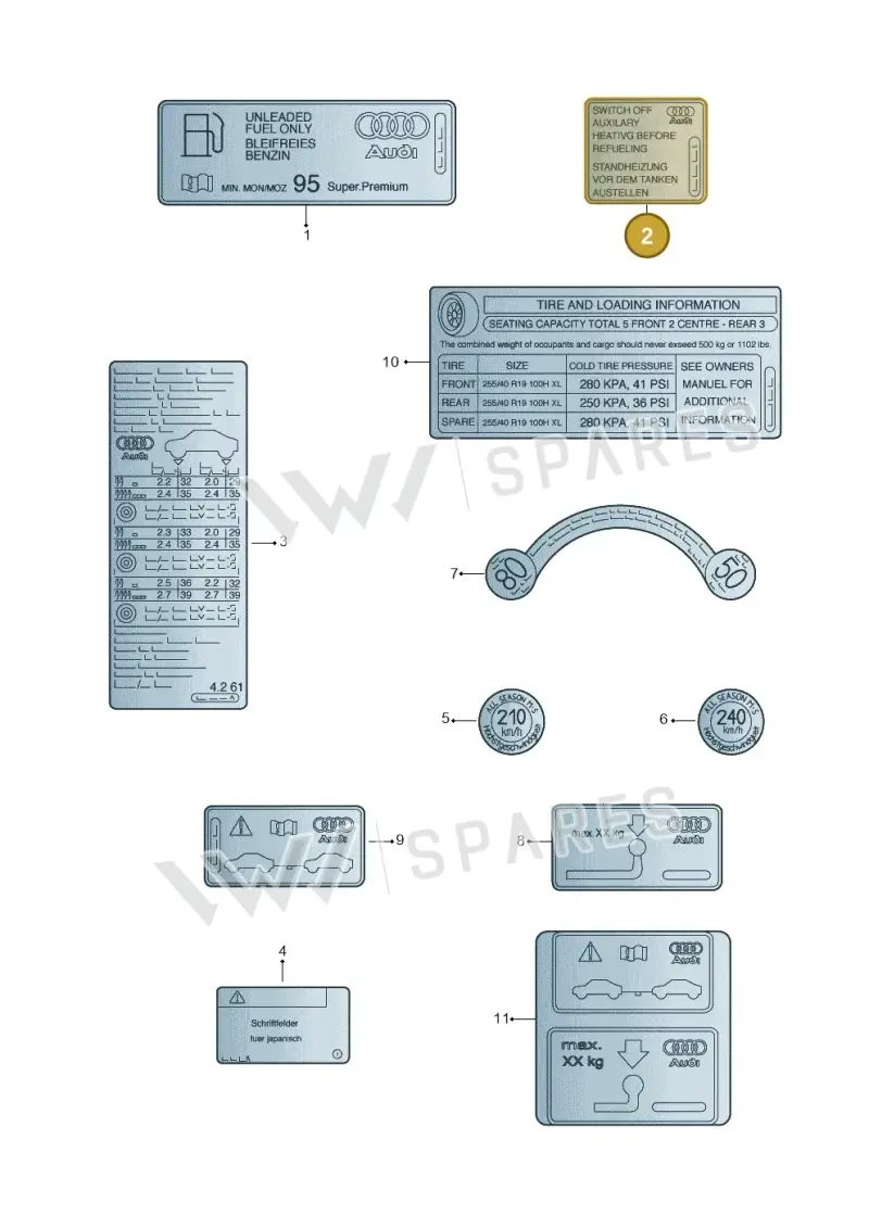 1K0010375R — Audi A3 Sportback (2008-2013) diagram 620010200, position 2