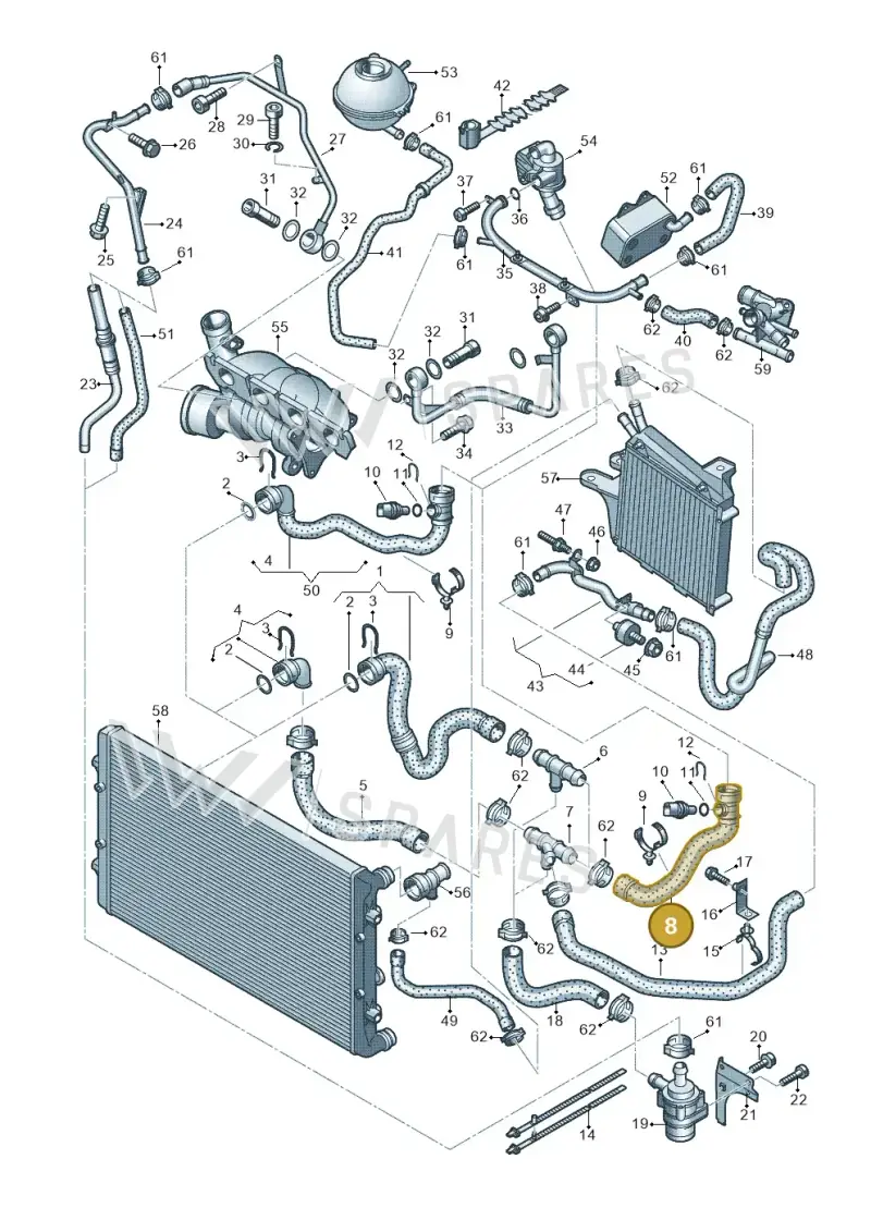 1K0121156BC — Audi A3/S3/quattro (2005-2007) diagram 412121440, position 8