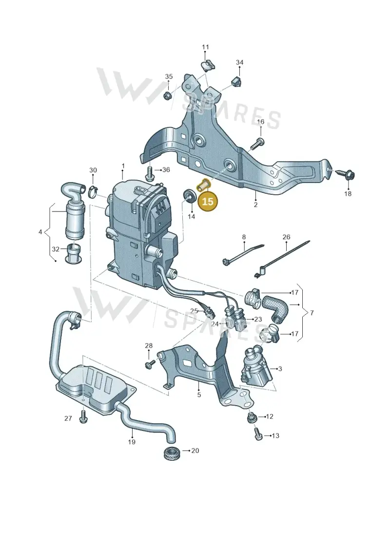 1K0129734B — Audi A8L (2017-2022) diagram 838261000, position 15