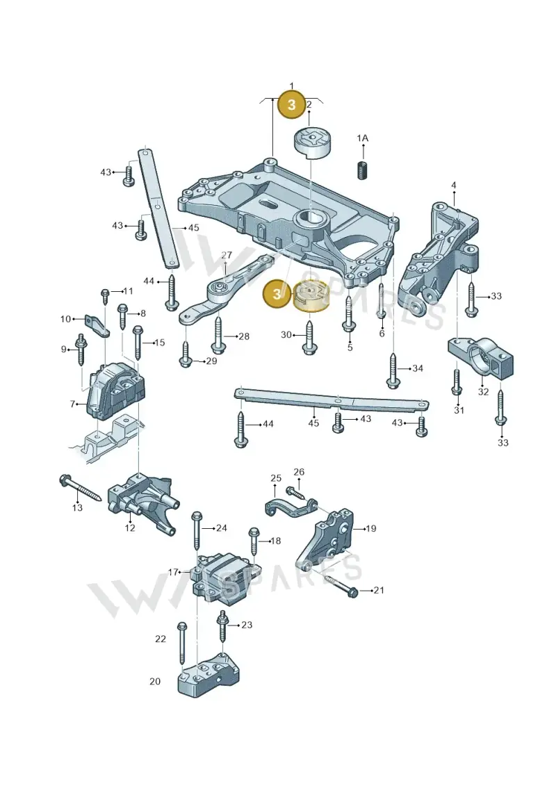 1K0199867T — Audi A3 Sportback (2008-2013) diagram 642199110, position 3