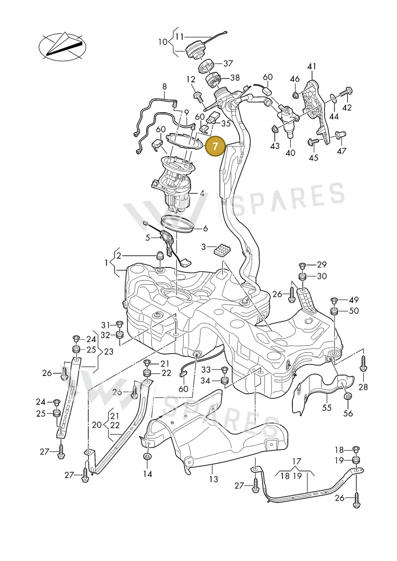 1K0201375 — Audi A5 Limo 2.0 (2024-) diagram 8wh201000, position 7