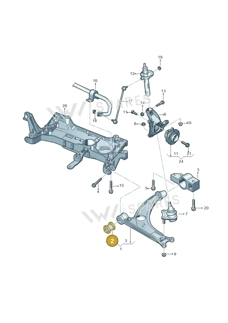 1K0407182F — Audi Q3 1.4 (2016-) diagram 460407000, position 2