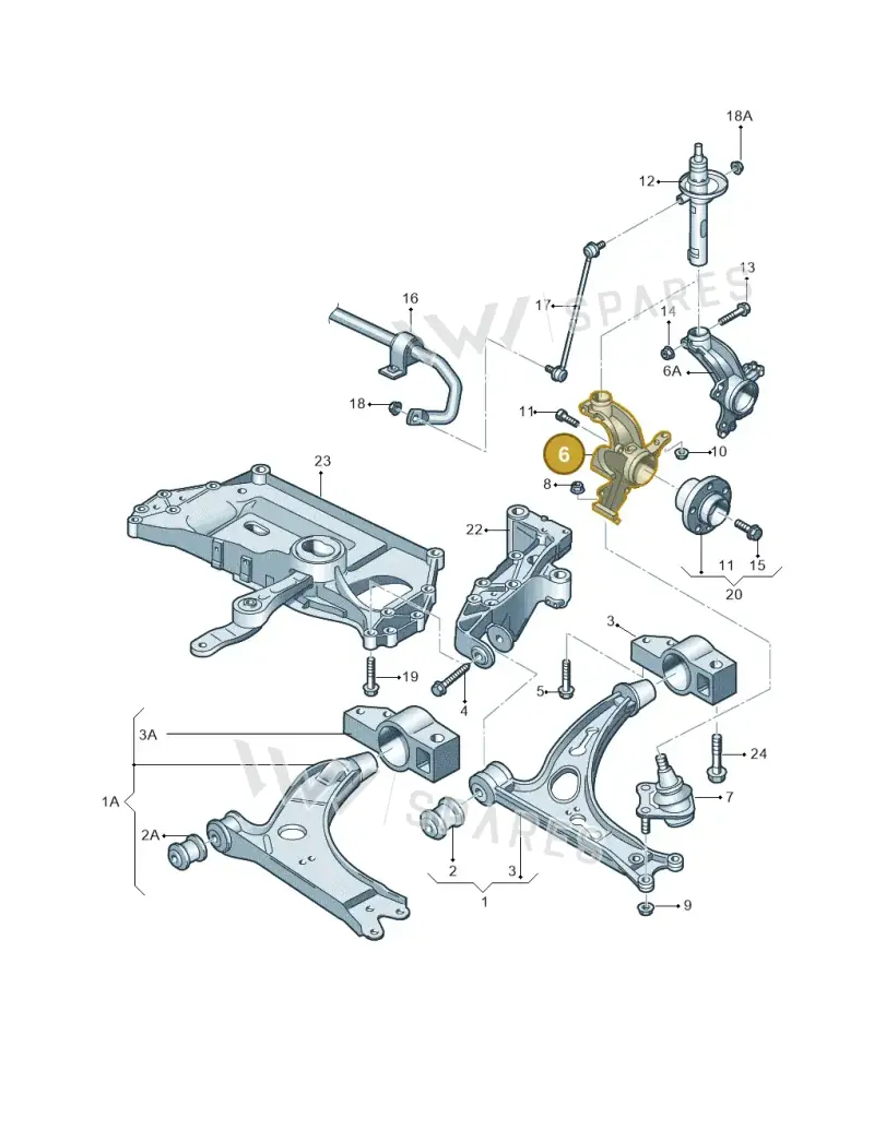 1K0407255P — Audi A3/S3/Sportb./qu. 08 (2007-) diagram 409407000, position 6