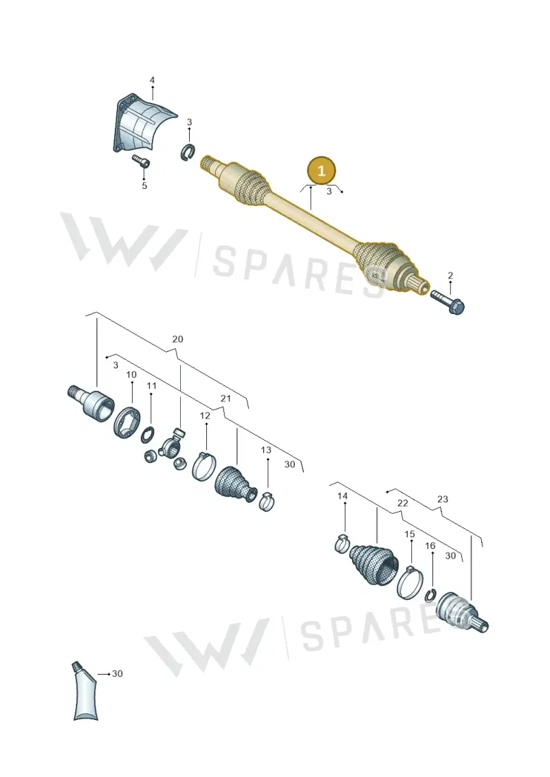 1K0407272EF — Audi A3 Limousine 2.0 (2015-2016) diagram 460407600, position 1