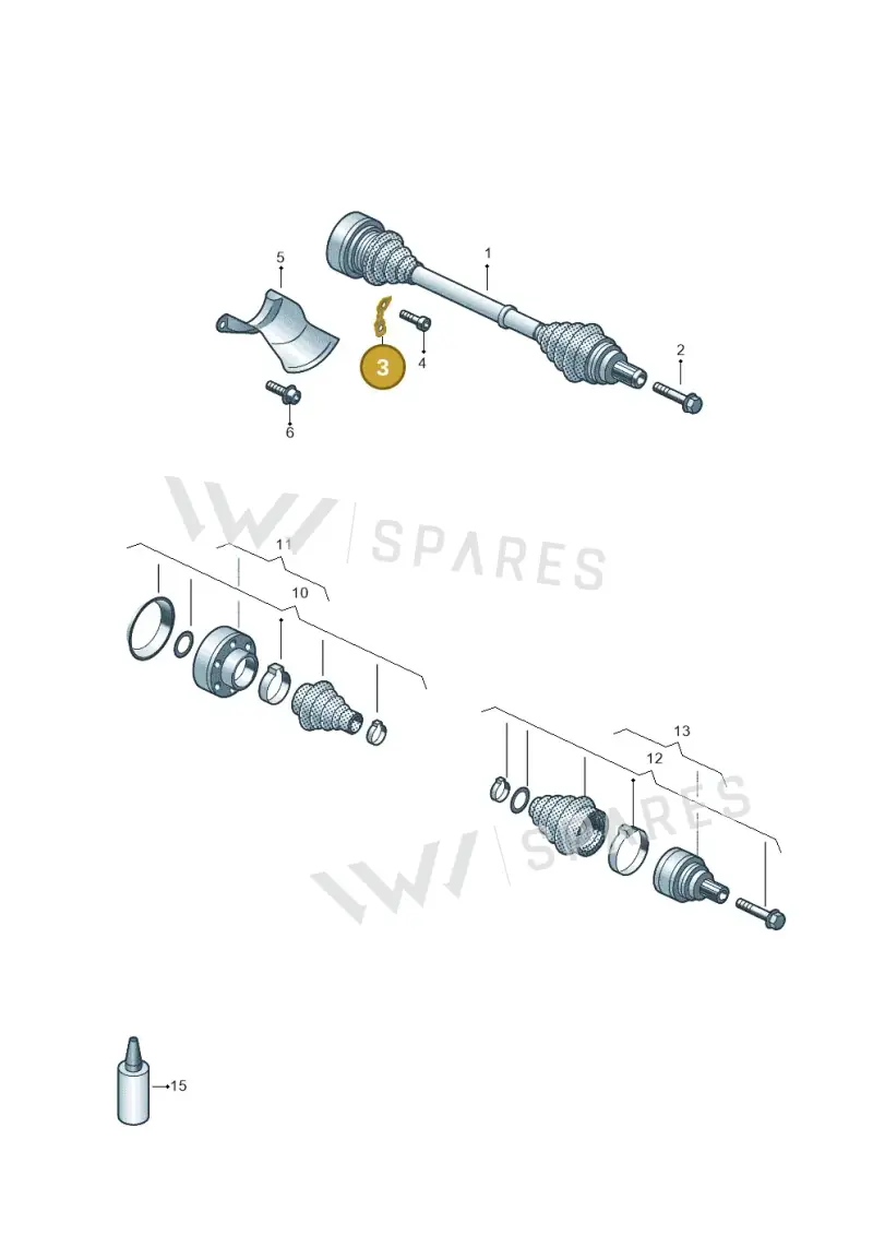1K0407357C — Audi A6 2.0 (2018-) diagram 798501020, position 3