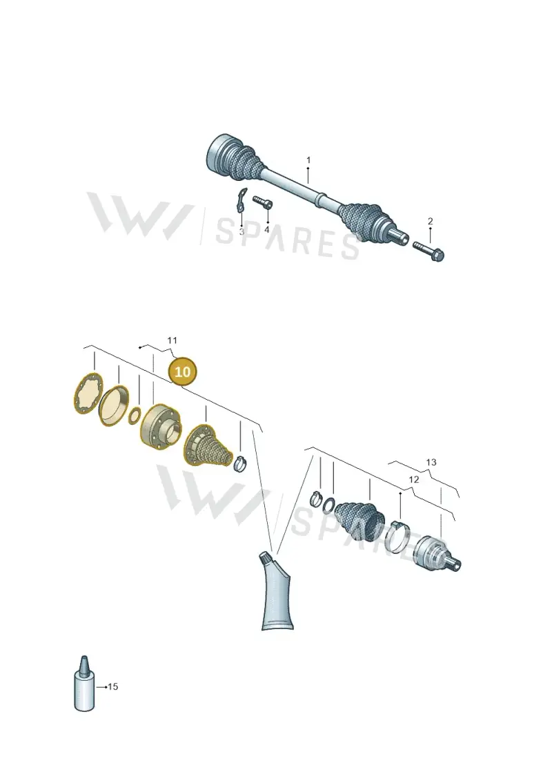 1K0498201 — Audi RS3 Limousine (2017-2020) diagram 898501100, position 10