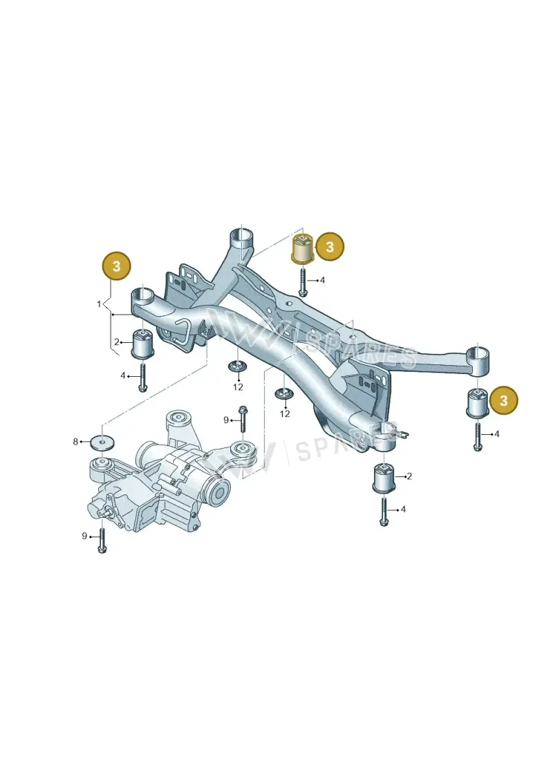1K0505145K — Audi Q3 quattro (2011-2015) diagram 792505000, position 3