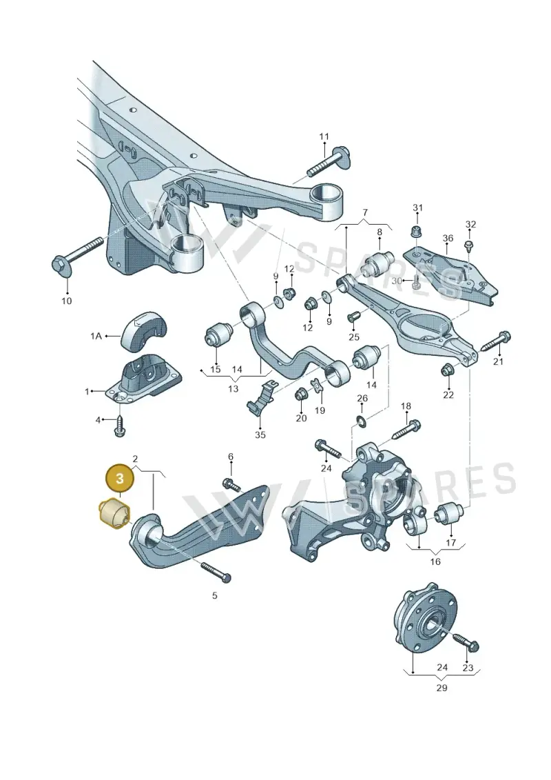 1K0505541D — Audi RS3 Sportback (2011-2012) diagram 646505300, position 3
