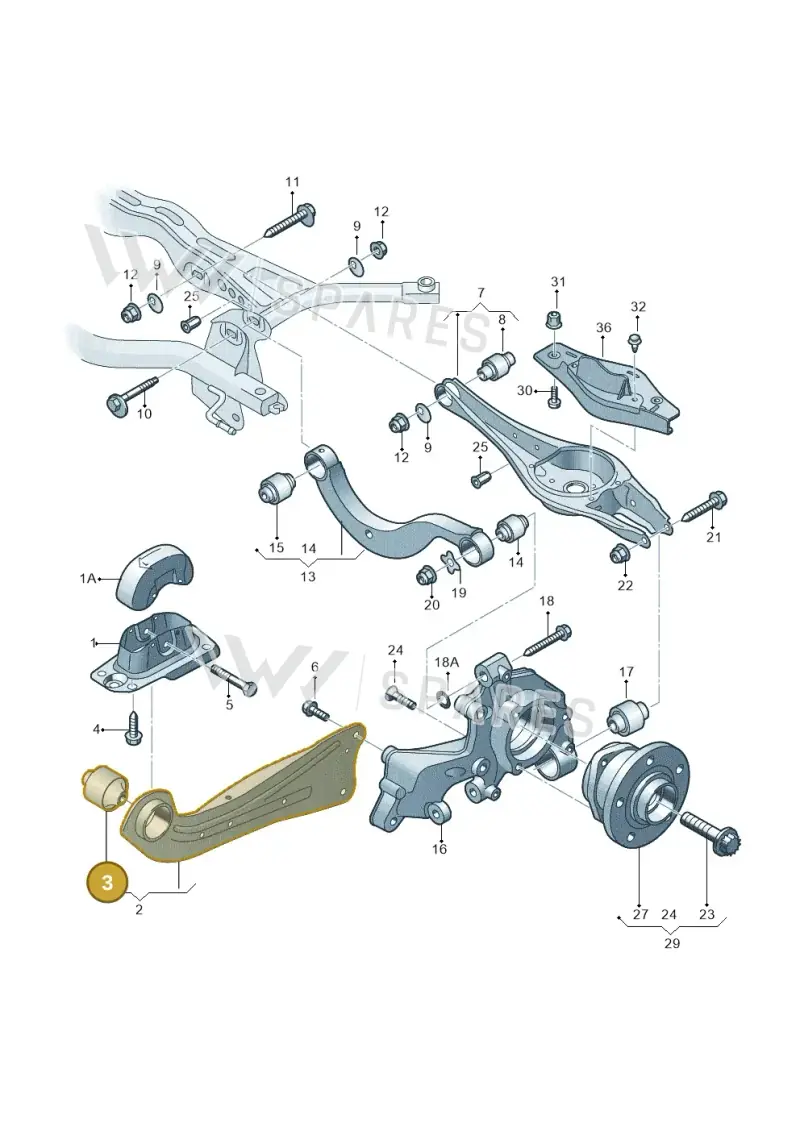 1K0505541D — Audi A1 Sportback (2014-2018) diagram 745505300, position 3