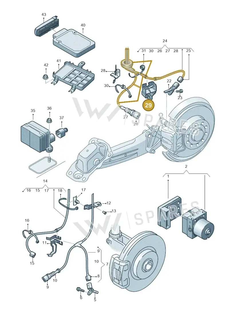 1K0614167 — Audi TTS Coupe 2.0 (2010-2014) diagram 609927000, position 29