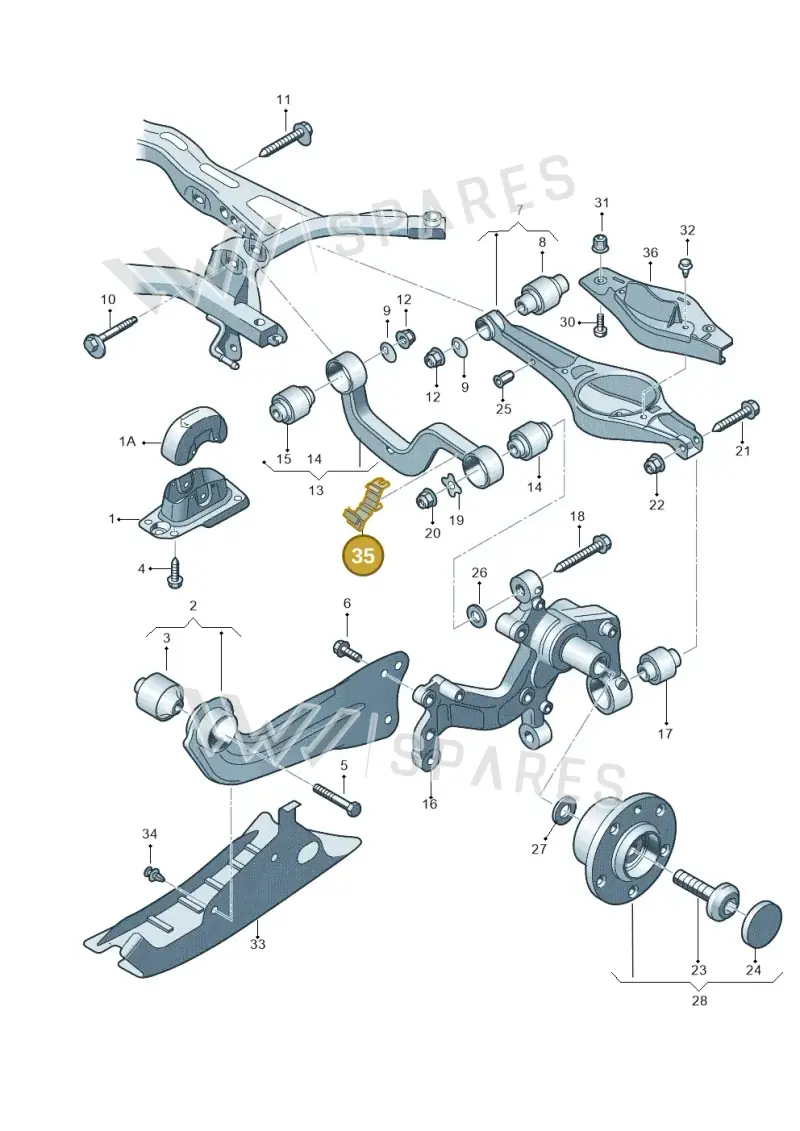 1K0614167 — Audi A3/S3/Sportb./qu. 08 (2007-) diagram 646505050, position 35