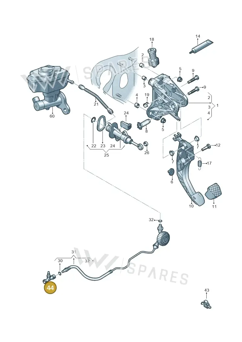 1K0721468D — Audi Q3 quattro (2018-2019) diagram 597721025, position 44