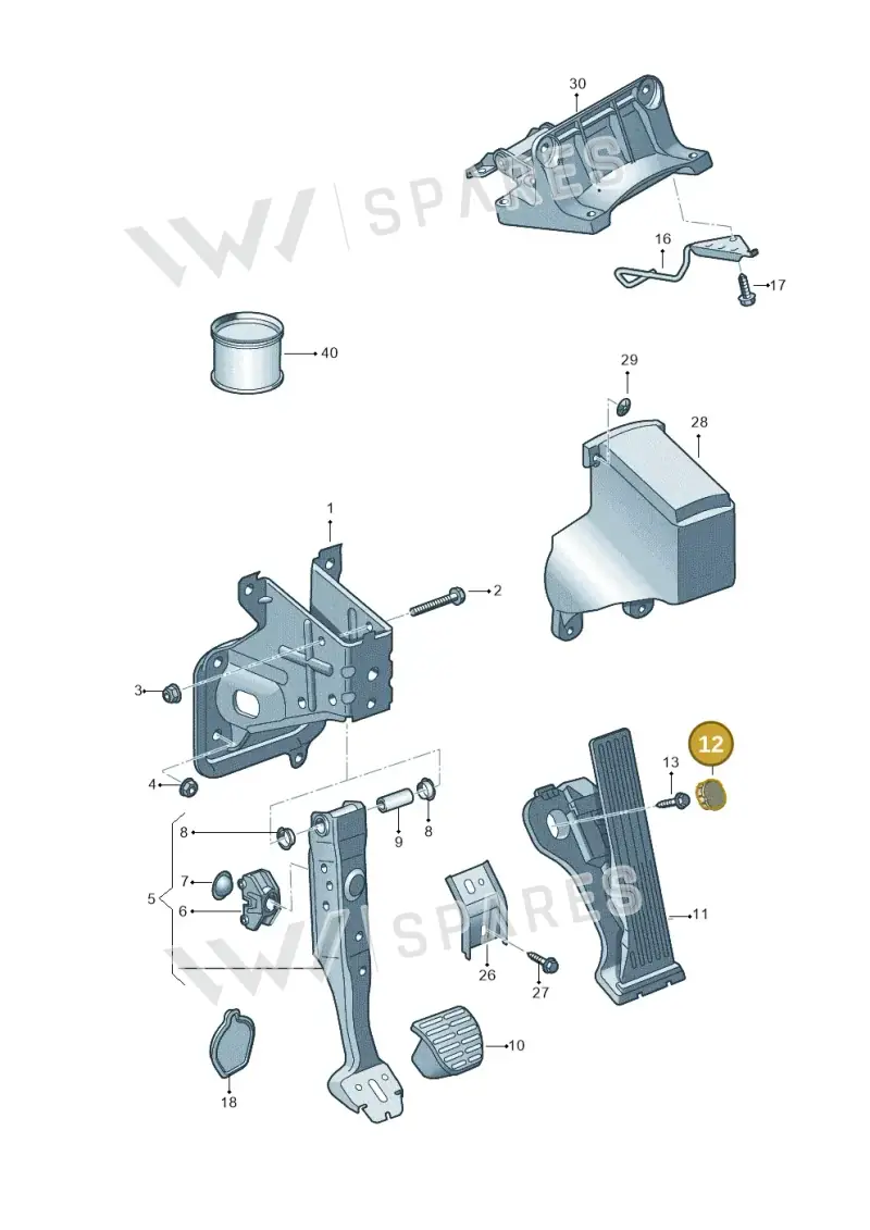 1K0721989 — Audi RSQ3 qu. 2.5 (2013-2018) diagram 764721600, position 12