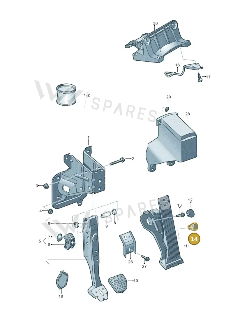 1K0723549 — Audi Q3 2.0 TDI (2014-2019) diagram 855721600, position 14