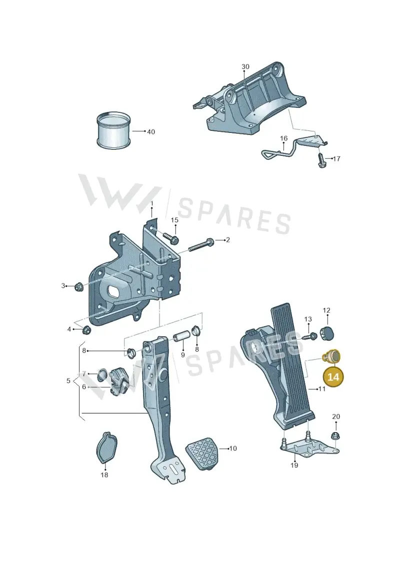 1K0723549 — Audi Q3 2.0 TDI (2014-2019) diagram 855721700, position 14