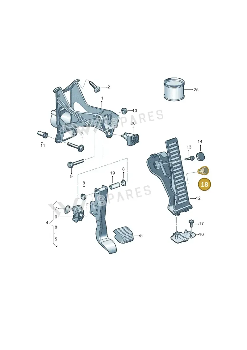 1K0723549 — Audi R8 Spyder (2015-2024) diagram 872721600, position 18