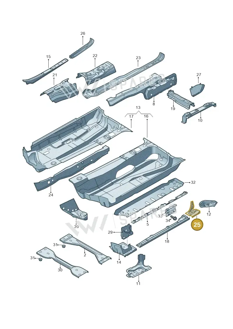 1K0804213 — Audi A3 Cab. 2.0 TDI (2007-2013) diagram 642803100, position 25