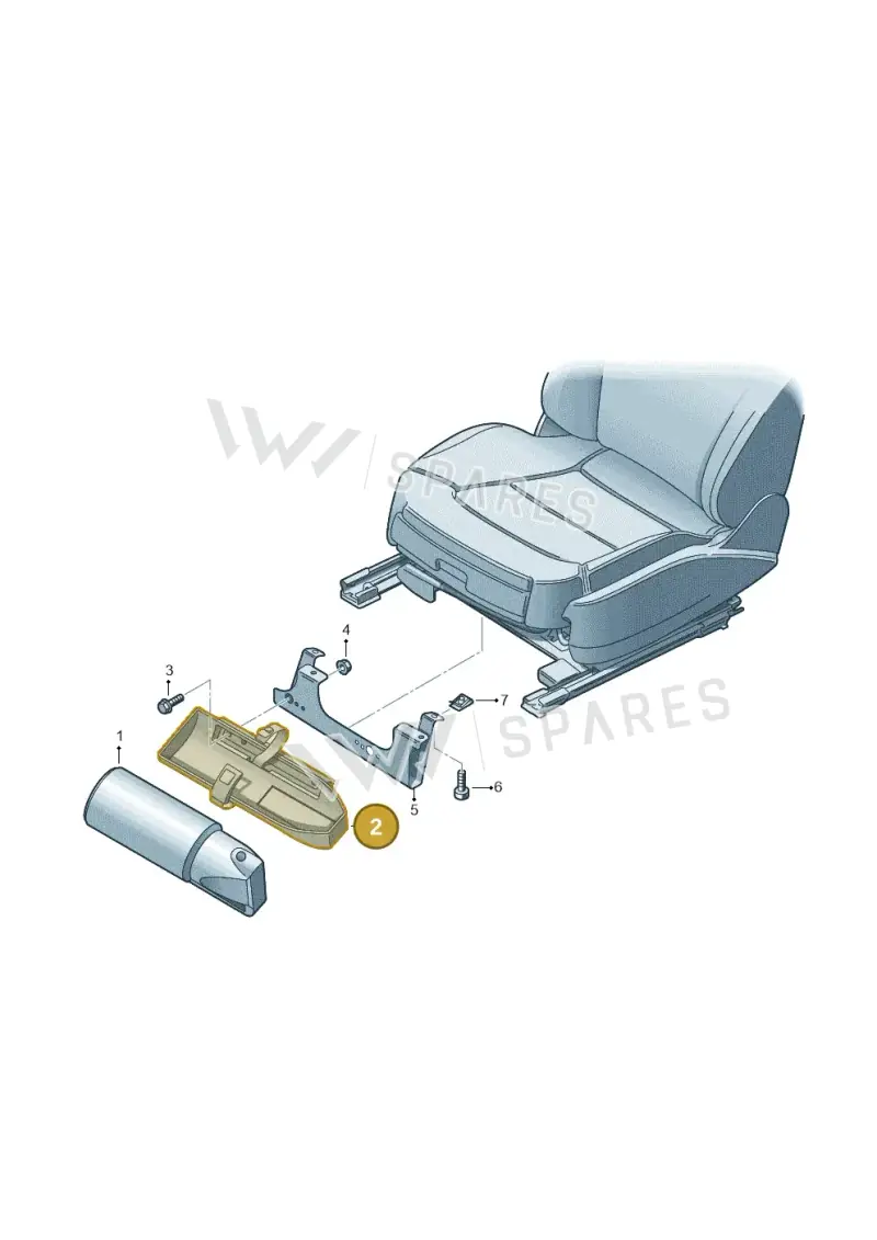 1K0882607A — Audi A1 sportback 1.0 (2018-) diagram 636860100, position 2