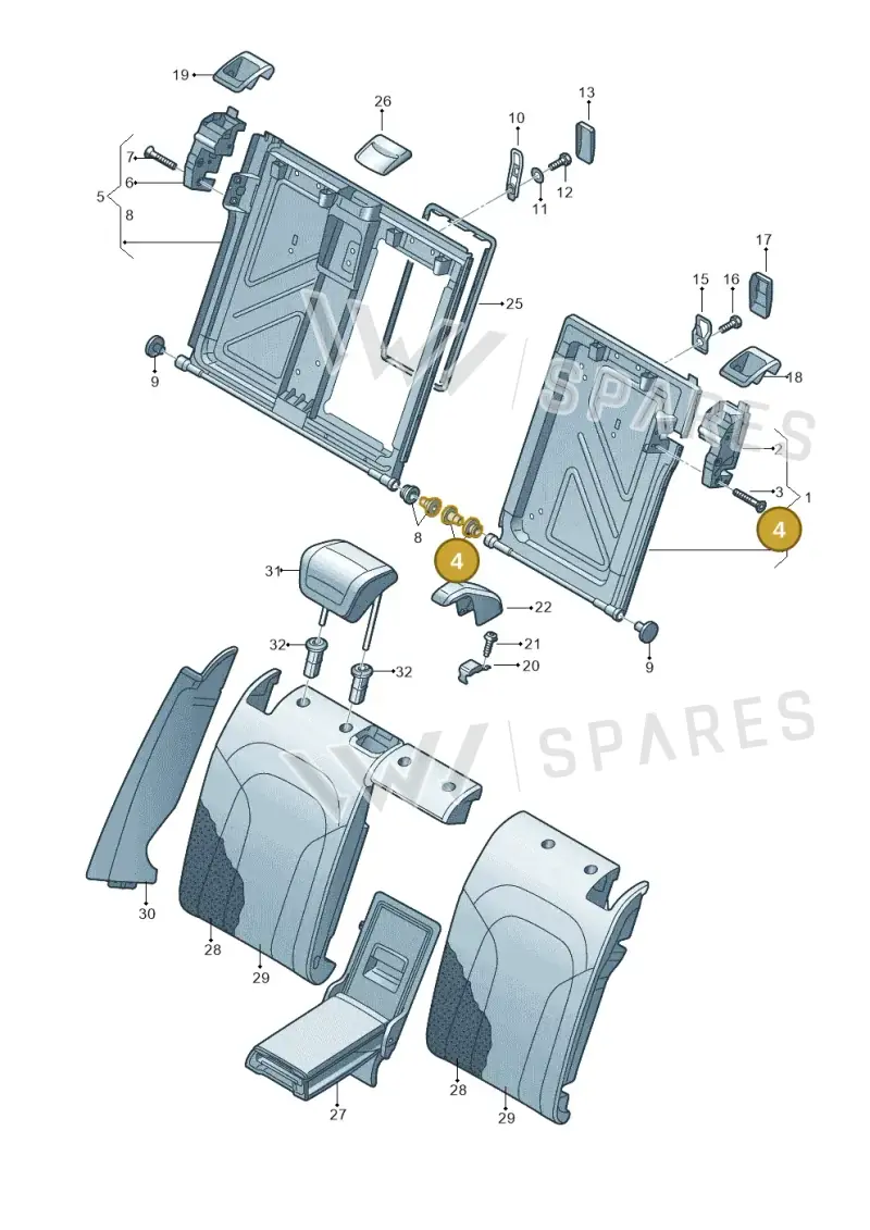 1K0898504 — Audi Q3 1.4 (2016-) diagram 855885700, position 4