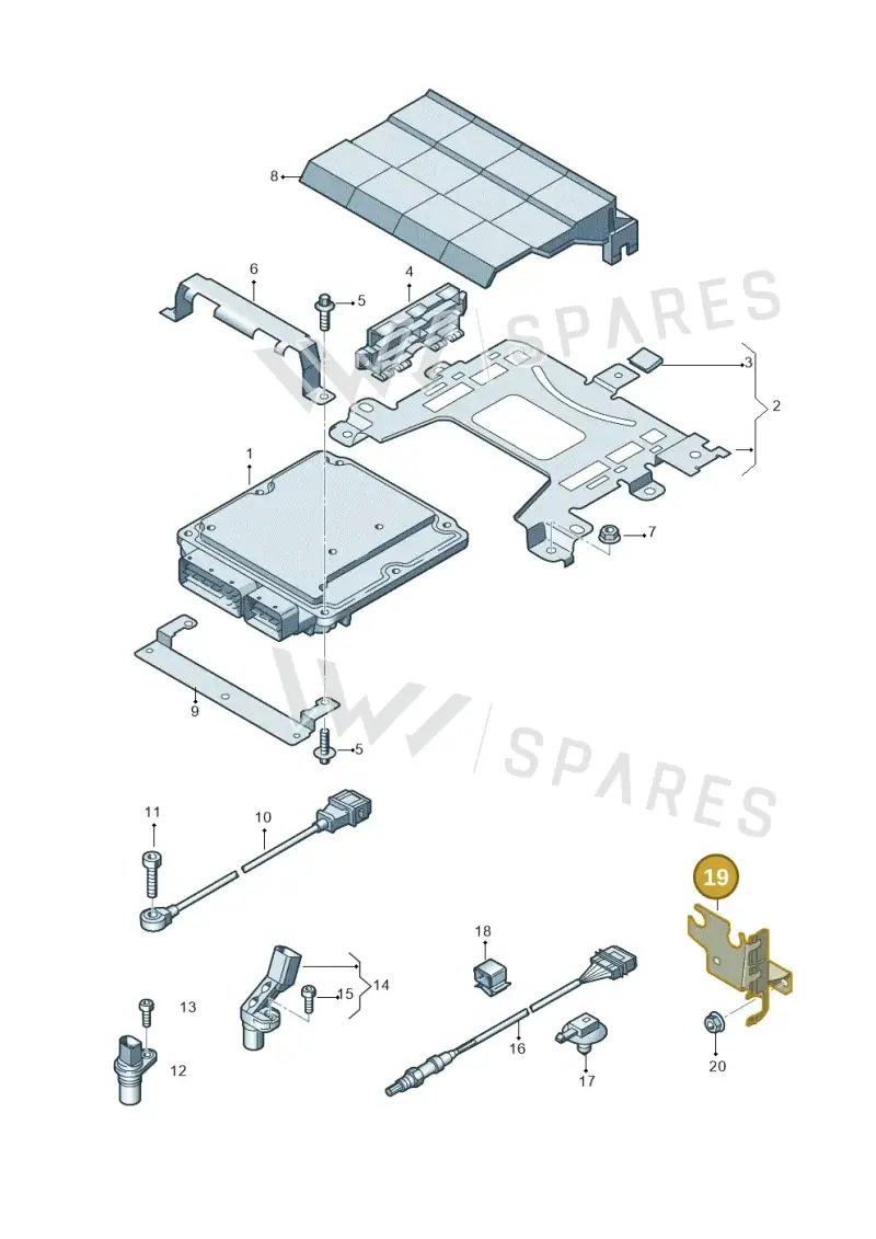 1K0906215S — Audi Q3 1.4 (2016-) diagram 855906000, position 19
