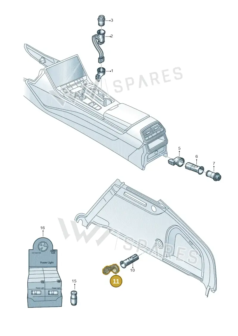 1K0919341M9B9 — Audi Q7 qu. 3.0 TDI (2015-2019) diagram 435919900, position 11