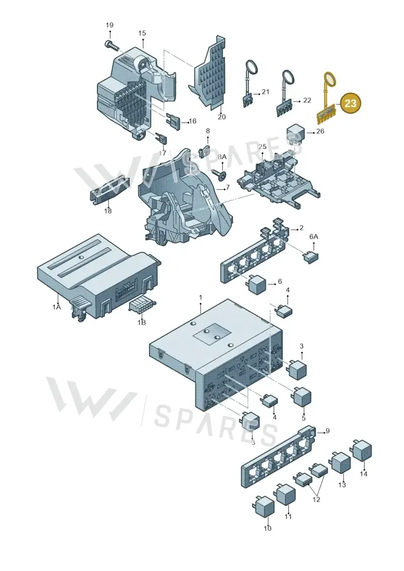 1K0937524 — Audi RS3 Sportback (2011-2012) diagram 646937000, position 23